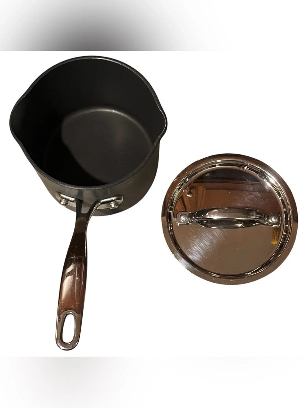 Technique Commercial Anodized Non-Stick 2Qt Chef Sauté Sauce Fry Pan & Lid